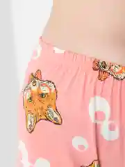 Коралловый пижама женская, с принтом