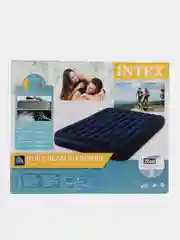 Надувной матрас Intex, велюровый, с насосом