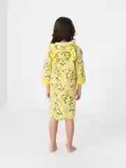 Лимонный халат для девочки с капюшоном