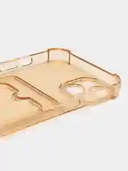 Желтый силиконовый неоновый чехол с визитницей для iPhone 12 / 12Pro / 13 / 13Pro / 13Pro max