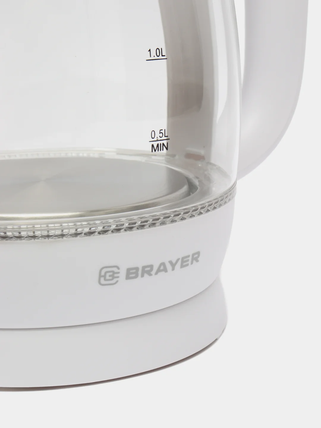 Чайник электрический BRAYER BR1013WH 1,8 л, термостойкое стекло
