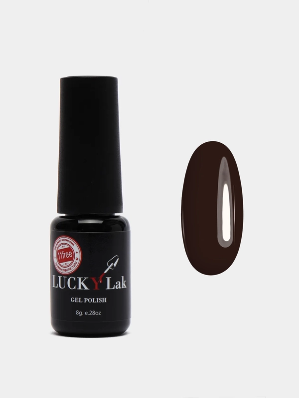 Гель лак для ногтей Luckylak Coler 01 8g, коричневый для маникюра и педикюра