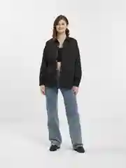 Черный рубашка женская джинсовая оверсайз, one size
