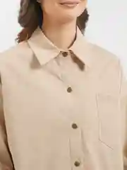 Песочный хаки рубашка женская джинсовая оверсайз, one size