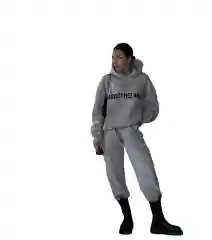 Серый женский спортивный костюм