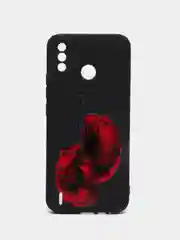 Хаки чехол силиконовый с принтом и защитой камеры для Tecno Spark 6 Go