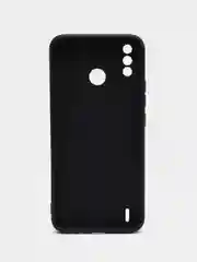 Черный чехол силиконовый с принтом и защитой камеры для Tecno Spark 6 Go