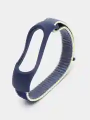 Индиго ремешок нейлоновый на липучке для Xiaomi Mi Band 3, Mi Band 4, Band 5, Band 6, Mi Band 7