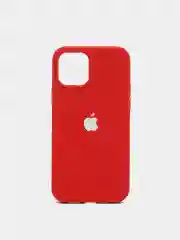 Багровый противоударный силиконовый чехол, с лого, на iPhone 7/8/SE2/12 Pro Max/11/XR