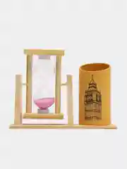 Конфетный песочные часы "Достопримечательности", с карандашницей, органайзер для стола