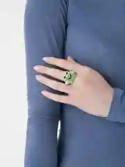 Кольцо из бисера "Лягушка"