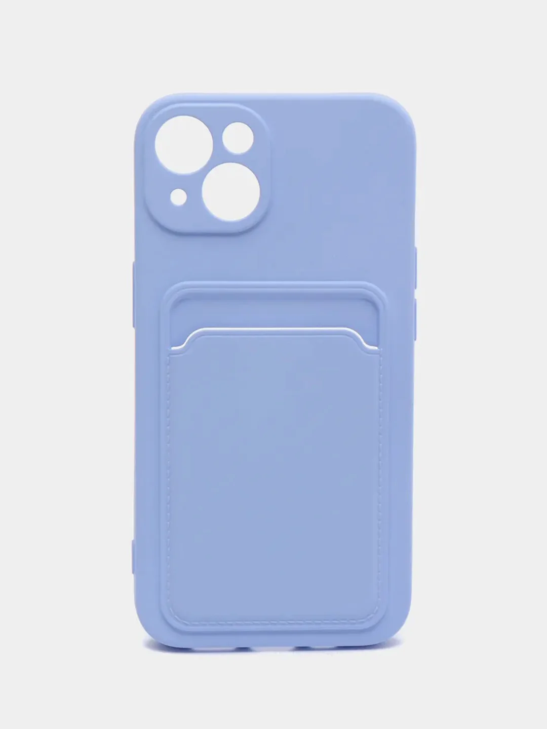 Фиолетовый чехол на iPhone (Айфон) 11, 13, 14, 7 8 Plus X XR XS, 12 Mini Pro Max, с карманом для карт