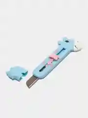 Голубой яркий нож, канцелярский, классический