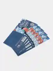 Морской мини-открытка "С Новым годом!", 7 х 7 см