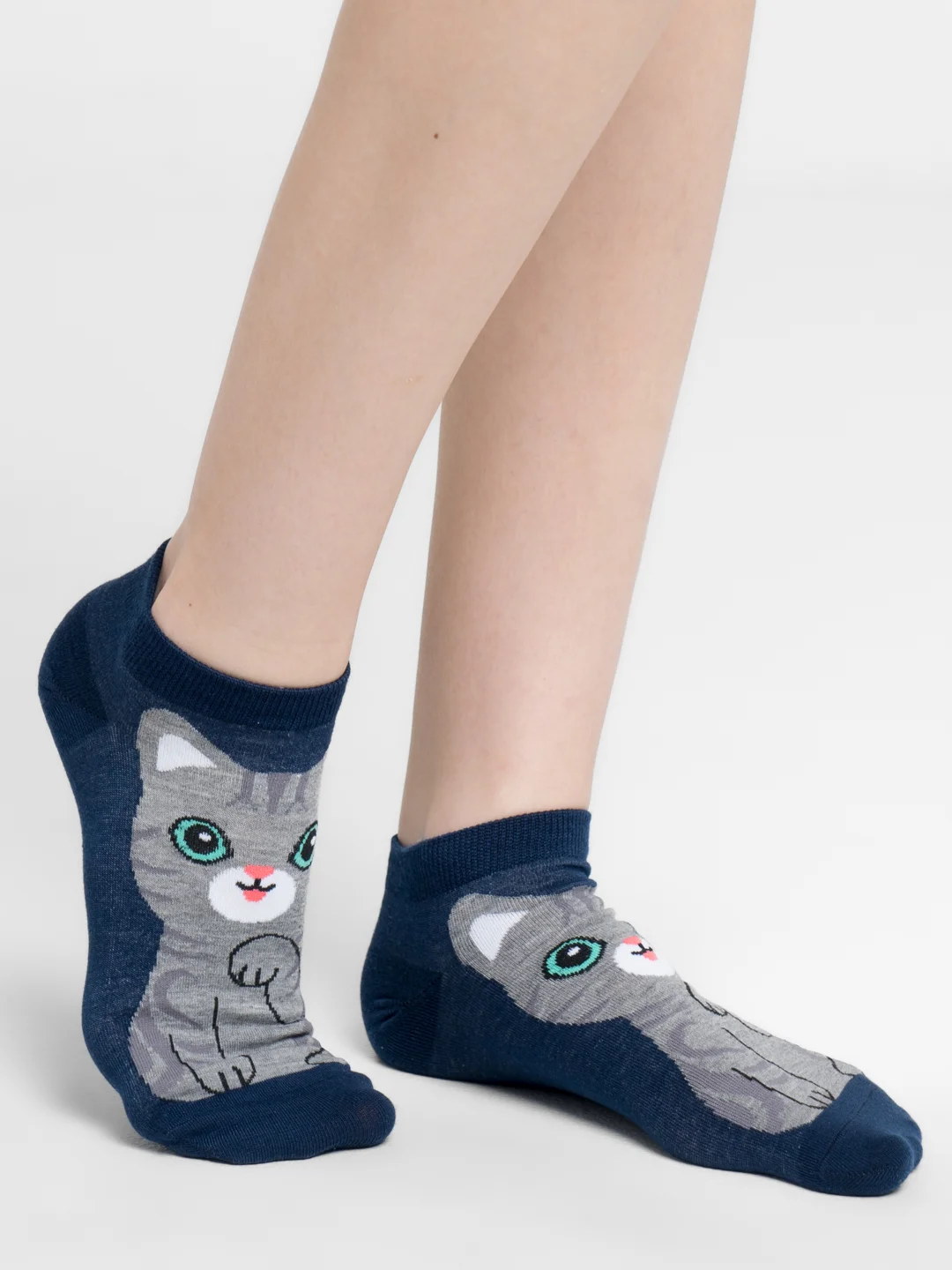 Прозрачный носки с кошками, женские, 34-39