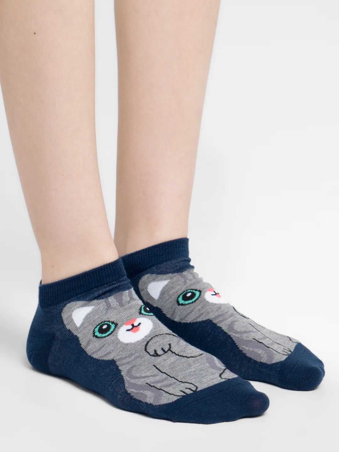 Прозрачный носки с кошками, женские, 34-39