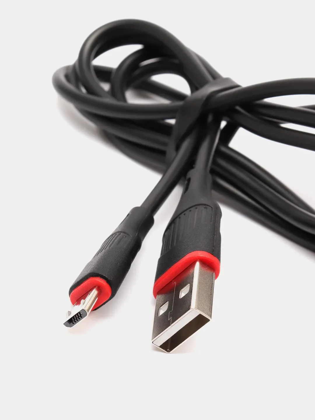 Белый зарядное сетевое устройство 2.1 А с кабелем micro-USB 1 м Borofone BA20A, зарядка на андроид