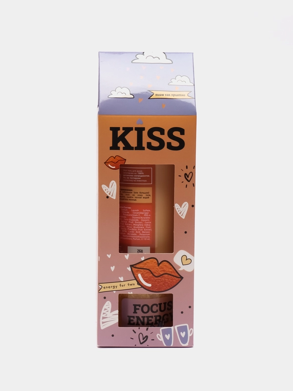 Подарочный набор: гель для душа Kiss, 200 мл + соль-пена Focus energy, 150 г