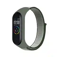 Лесной зеленый ремешок на липучке для Xiaomi Mi Band 3, 4, 5, 6, 7 Сяоми Ми Банд