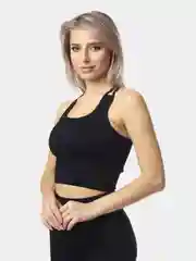 Белый спортивный топ (бра) в рубчик