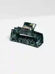 Зеленый заколка краб для волос эмалевая