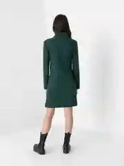 Зеленый платье с длинным рукавом