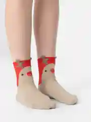 Бежевый носки новогодние