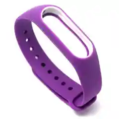 Фиолетовый силиконовый ремешок на Xiaomi Mi Band 2