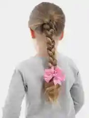 Розовый заколка для волос в горошек