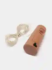 Гирлянда-нить серебристая, для бутылки, с пробкой, белый свет, 2 м