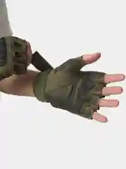 Зеленый перчатки тактические беспалые