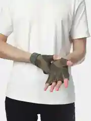 Зеленый перчатки тактические беспалые
