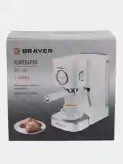Кофеварка BRAYER BR1106, 15 бар, капучино, эспрессо, латте, встроенный термометр