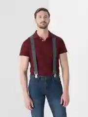 Серый подтяжки мужские