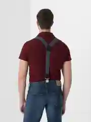 Серый подтяжки мужские