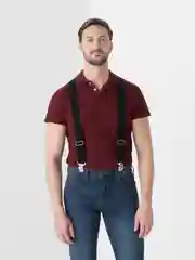 Черный подтяжки мужские широкие