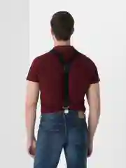 Черный подтяжки мужские широкие