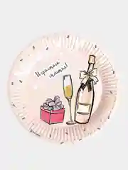Конфетный тарелки бумажные одноразовые10 шт новогодние/ день рождения/сервировка стола/посуда