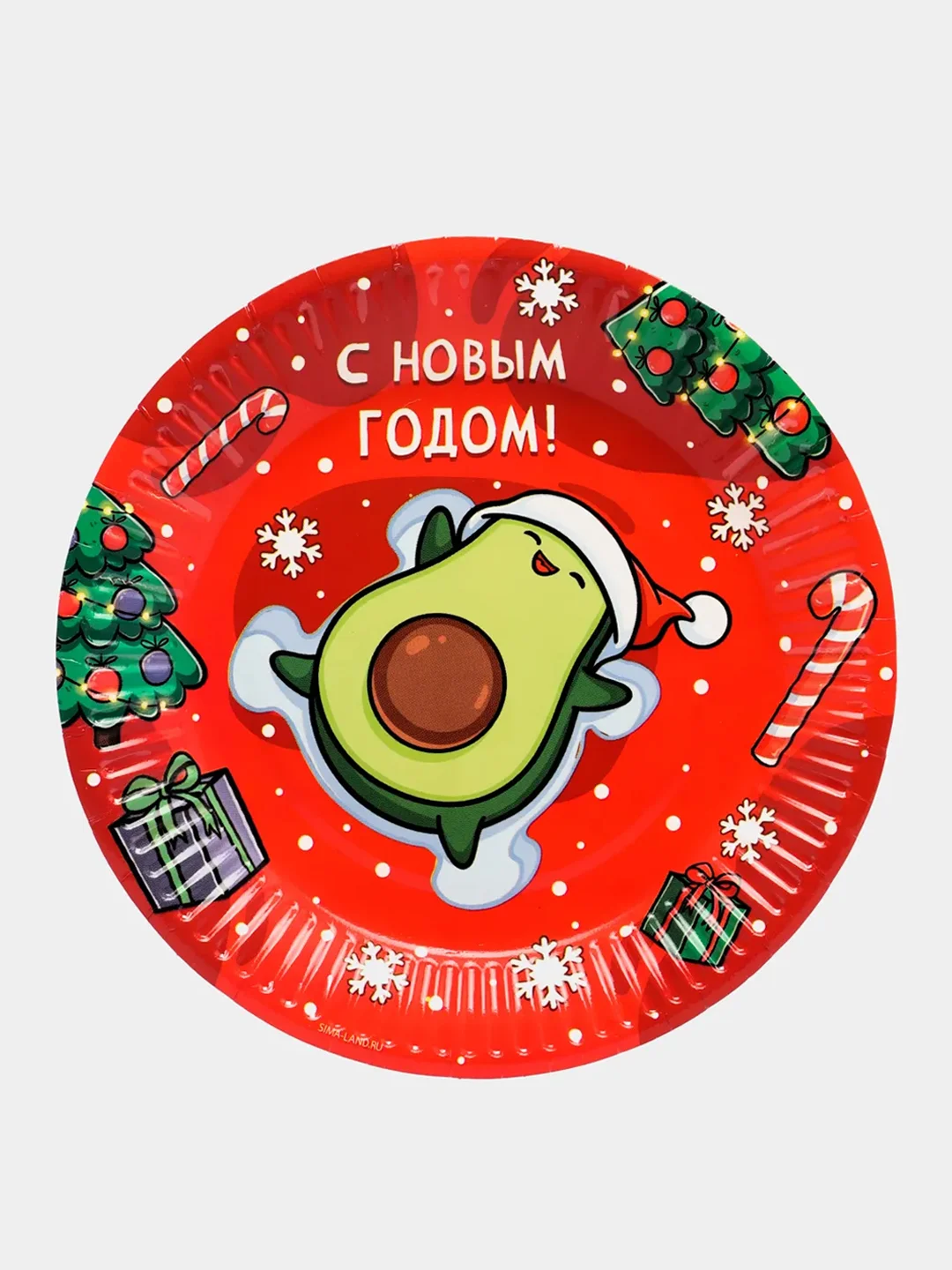 Лайм тарелки бумажные одноразовые10 шт новогодние/ день рождения/сервировка стола/посуда