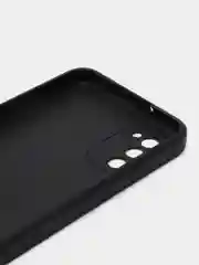 Тёмно-коричневый чехол силиконовый с принтом и защитой камеры для  Samsung Galaxy A02s (самсунг)