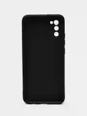 Тёмно-коричневый чехол силиконовый с принтом и защитой камеры для  Samsung Galaxy A02s (самсунг)