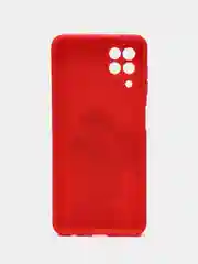 Красный чехол для Samsung A22 (самсунг), силиконовый, с принтом