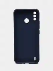 Коричневый чехол силиконовый с принтом и защитой камеры для Tecno Spark 6 Go