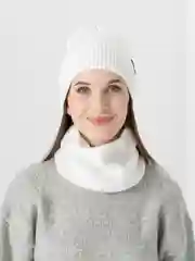 Бордовый женская шапка и снуд, вязаная, зимняя, с подкладкой, на флисе