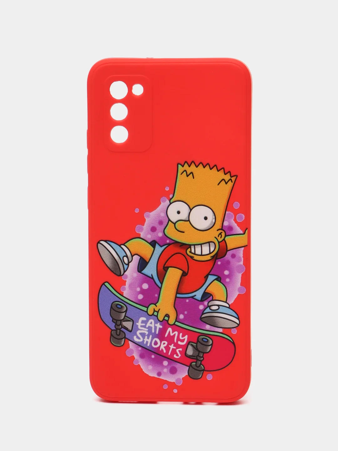 Алый чехол силиконовый с принтом и защитой камеры для Samsung Galaxy A02s (самсунг)