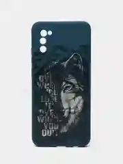 Угольный чехол силиконовый с принтом и защитой камеры для  Samsung Galaxy A02s (самсунг)