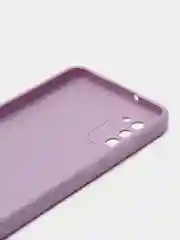Бежевый чехол силиконовый с принтом и защитой камеры для  Samsung Galaxy A02s (самсунг)