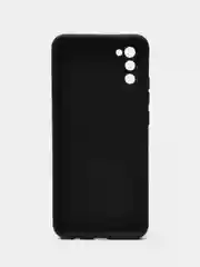 Серый чехол силиконовый с принтом и защитой камеры для  Samsung Galaxy A02s (самсунг)