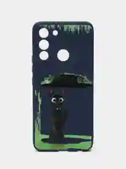 Синий чехол силиконовый с принтом для Tecno POP 5 LTE
