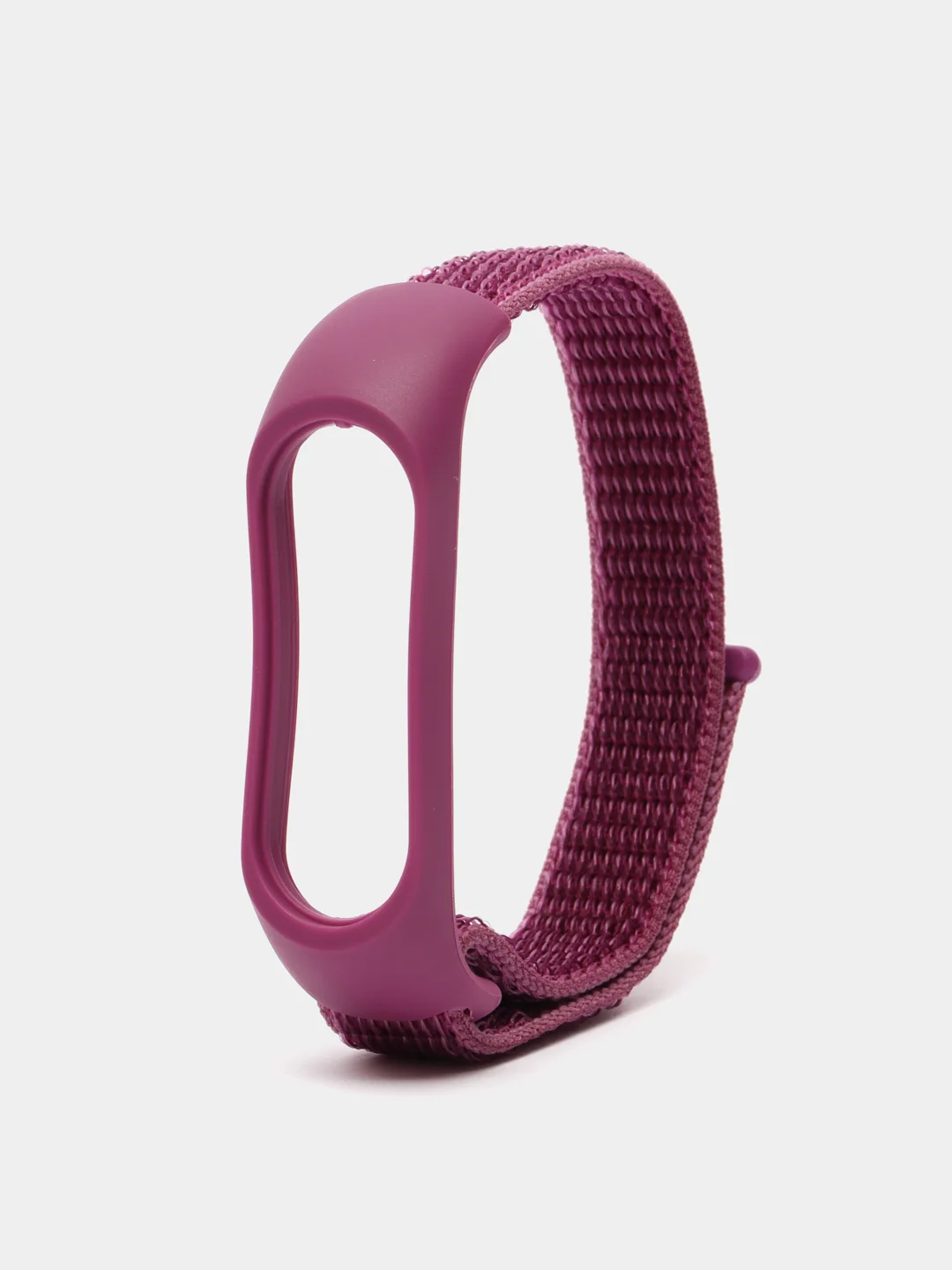 Бордовый ремешок нейлоновый на липучке для Xiaomi Mi Band 3, Mi Band 4, Band 5, Band 6, Mi Band 7